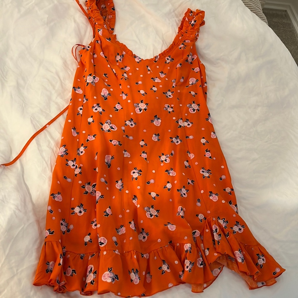 Free people orange dress S NWT